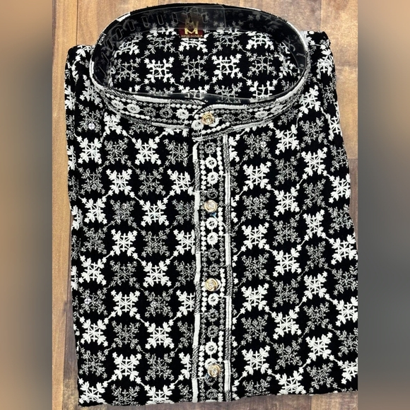 Men's Indian Clothes Kurta & Pajama Men's Navratri kurta Garba clothes for men - Picture 12 of 14